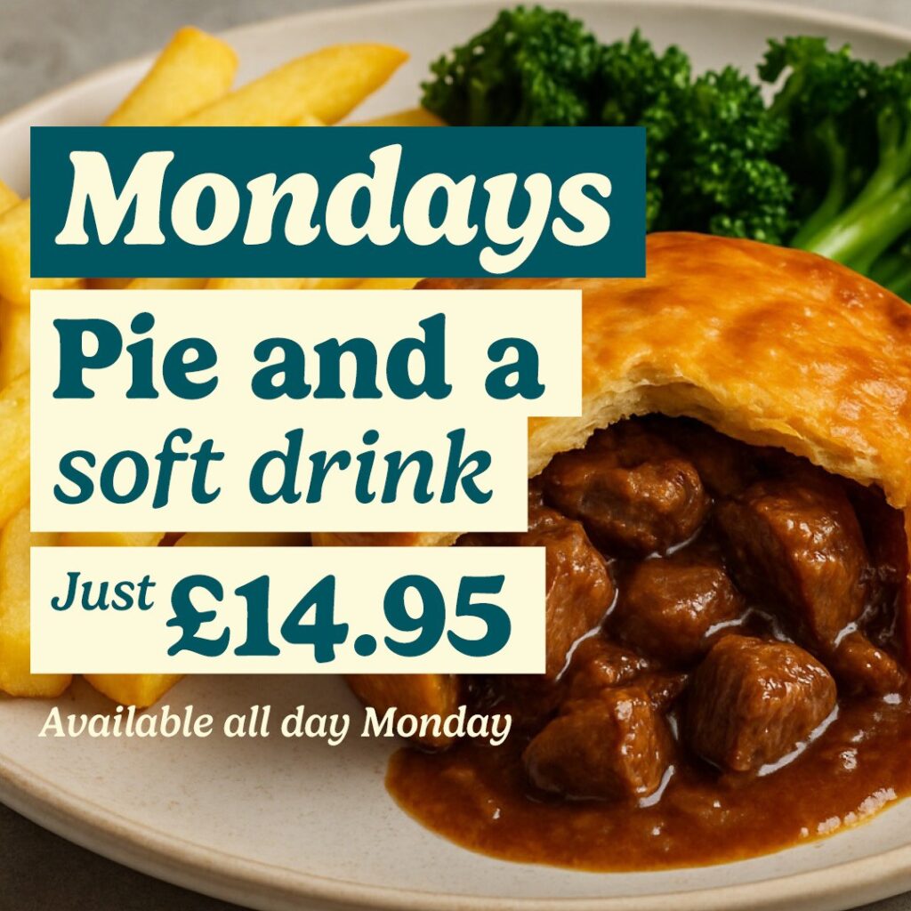 Pie and a soft drink