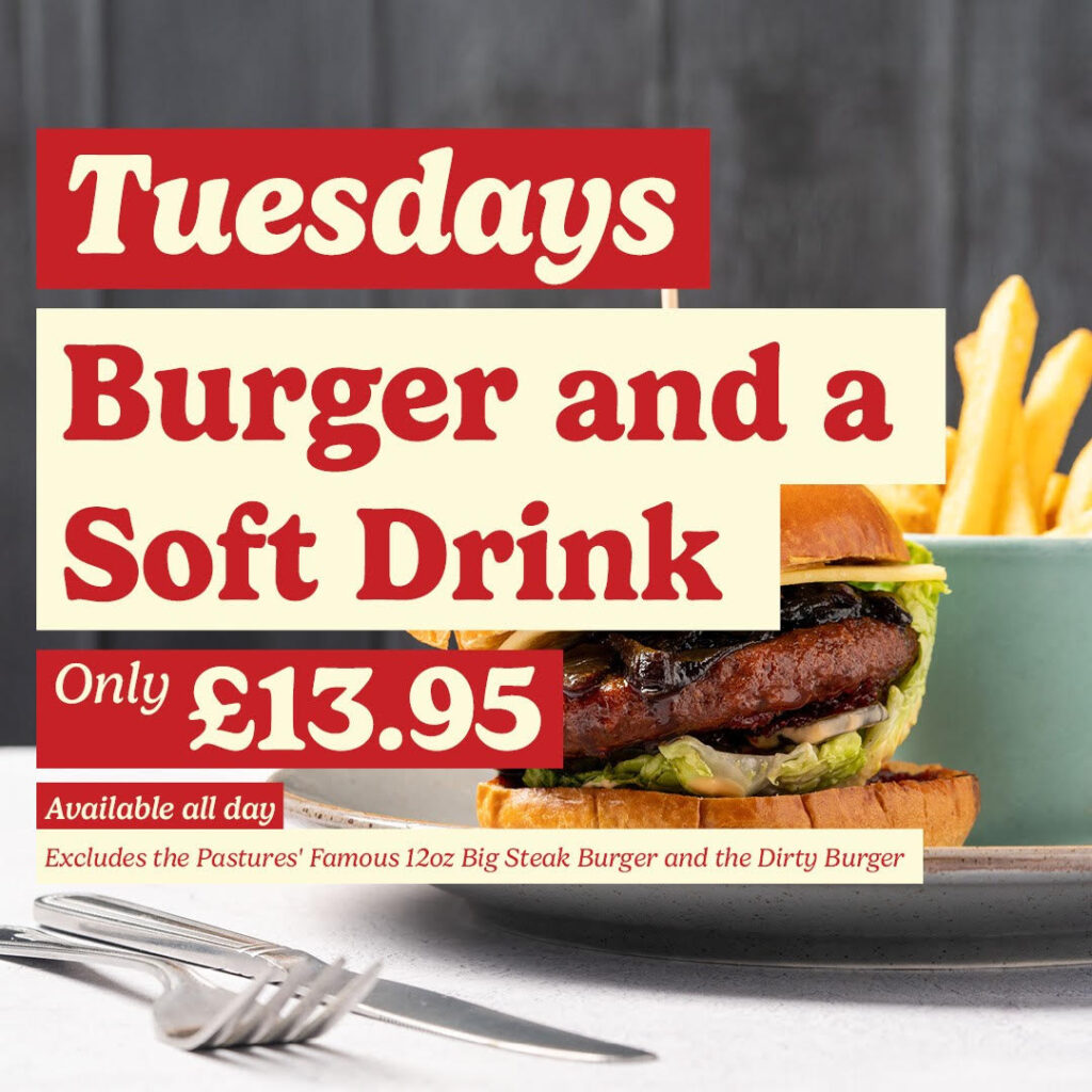 Burger and a Soft Drink